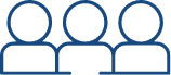 Icon of outlines of three people